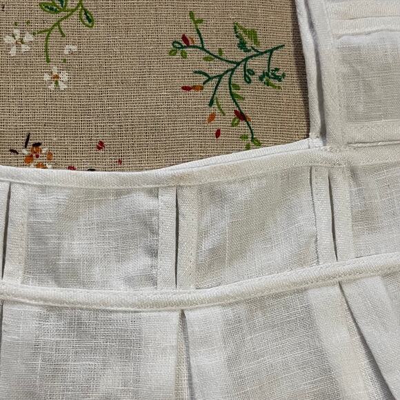 Madewell Embroidered A-Line Top 100% Linen White Flowy Lightweight Size Small - Picture 4 of 8